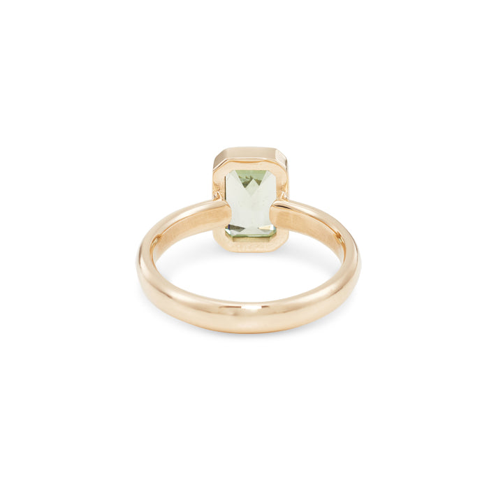Green Sapphire Engagement Ring, 1.98 Carats