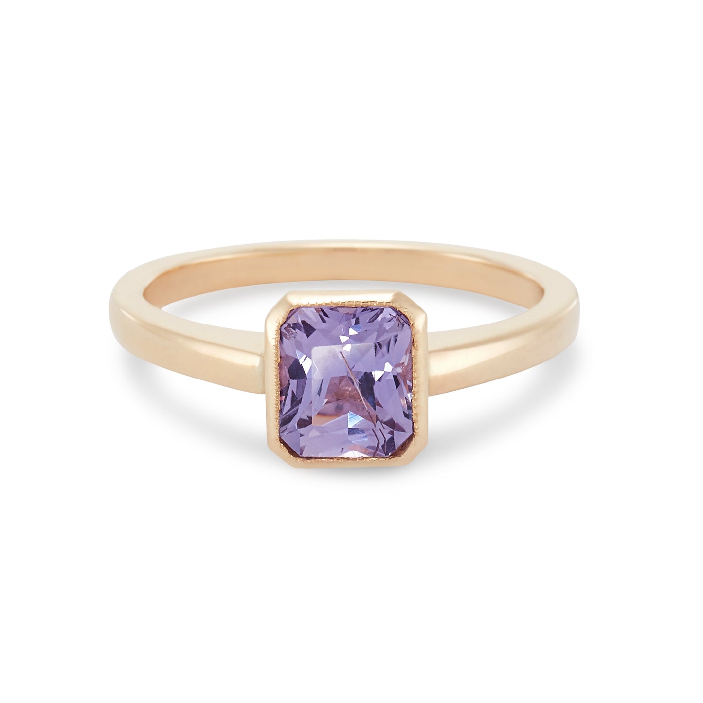 Purple Sapphire Engagement Ring, 1.22 Carats